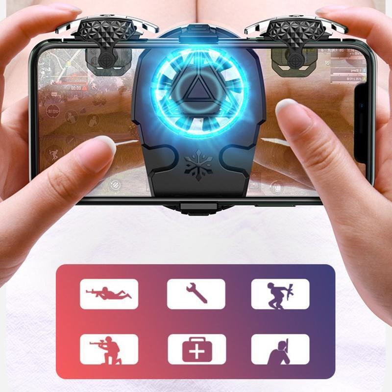 Two-in-one Mobile Phone Cooler Humanized Design Fit for 6.5-9.5mm Phone