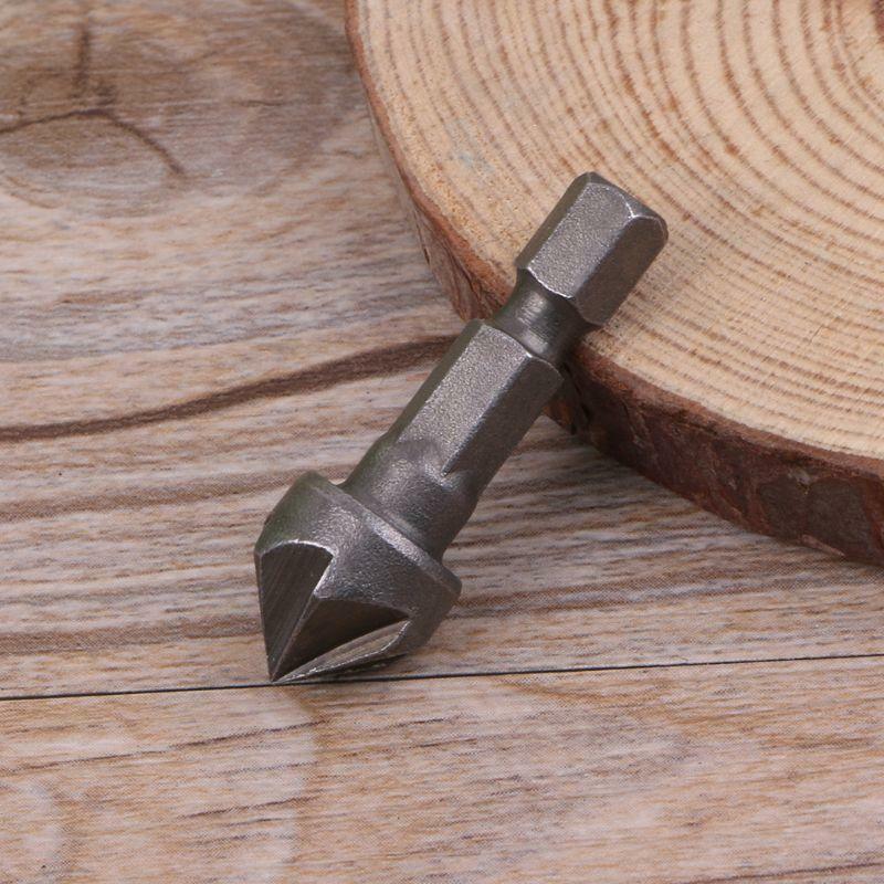 6 Flute Countersink Drill Bit 90 Degree Point Angle Chamfer Cutting Woodworking