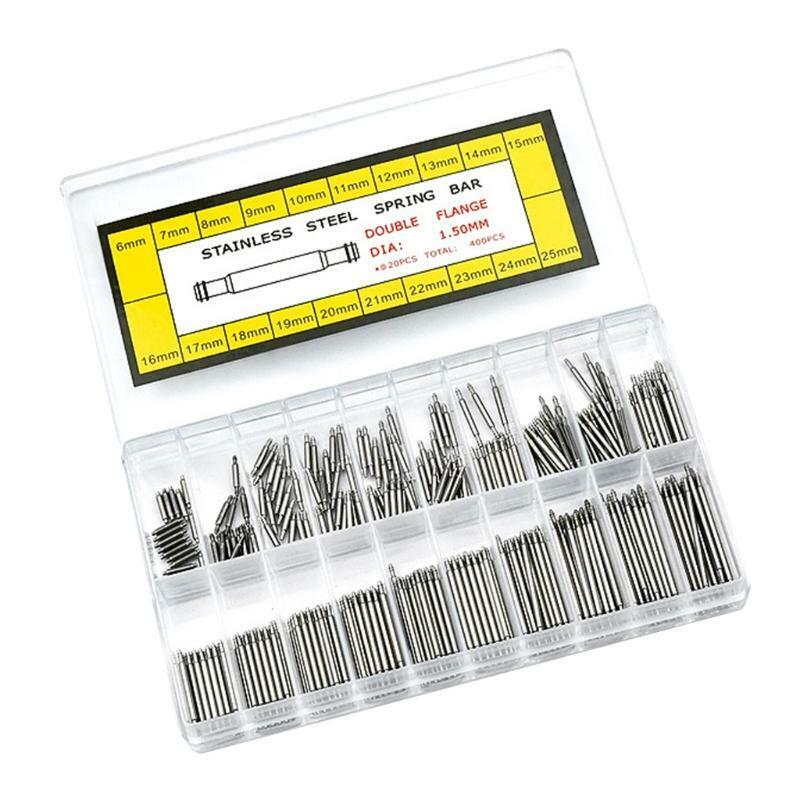 400 Pieces Professional Watch Band Pins 6-25mmWatch Band Spring Bars Link Pins