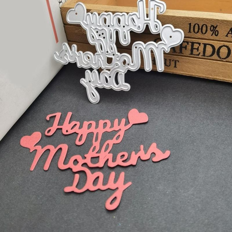 Metal Cutting Dies Happy Mothers Day Die Cuts for Card Making Scrapbook Stencil