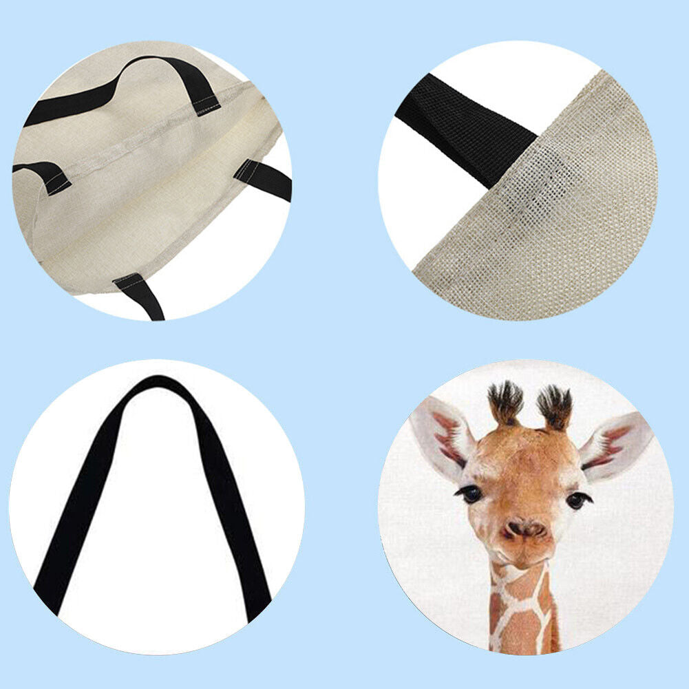 Fawn Printed Shoulder Shopping Bag Casual Large Tote Handbag (40*40cm)