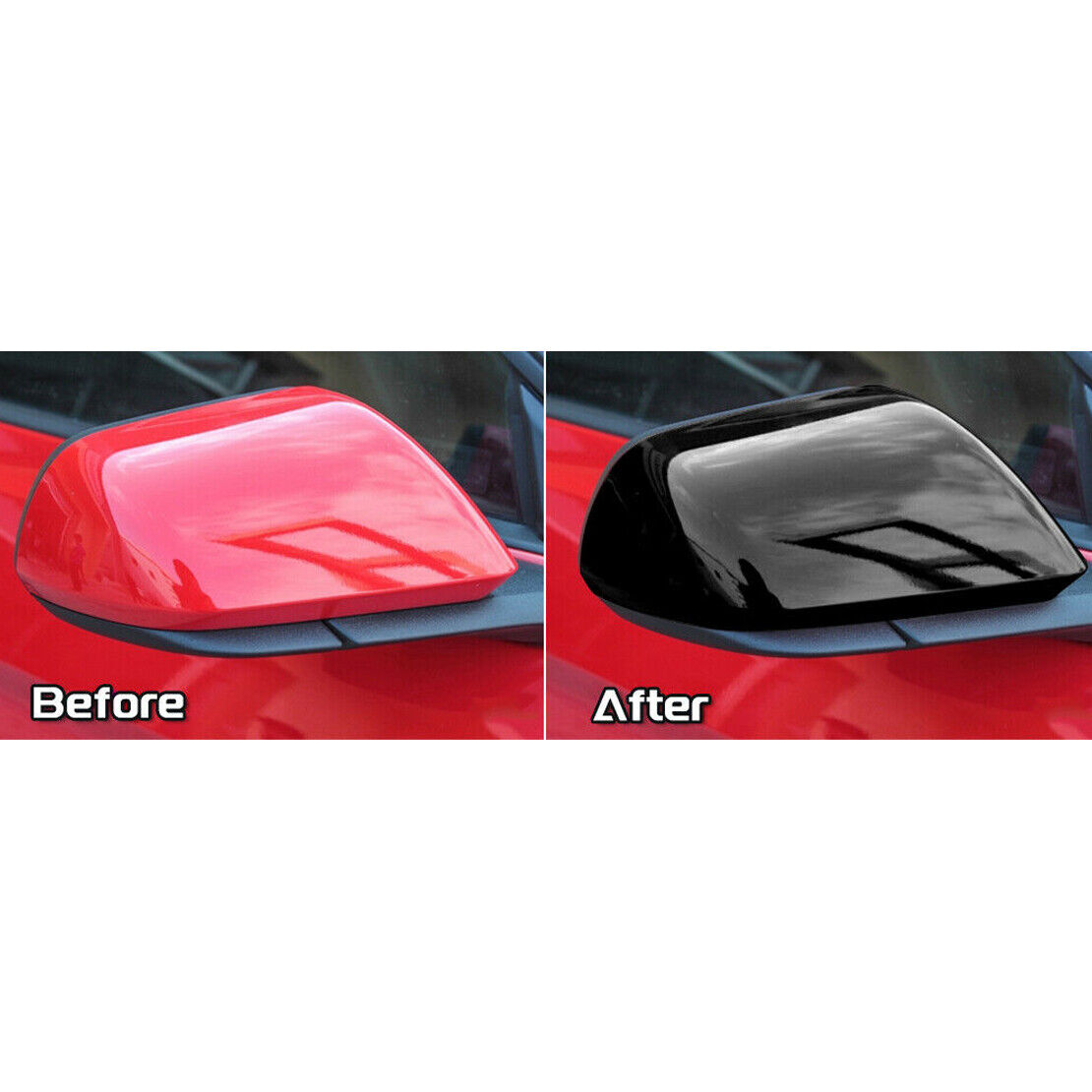 Glossy Black Side Rearview Mirror Cover Cap Trim Fit For Ford Mustang 2015-2019