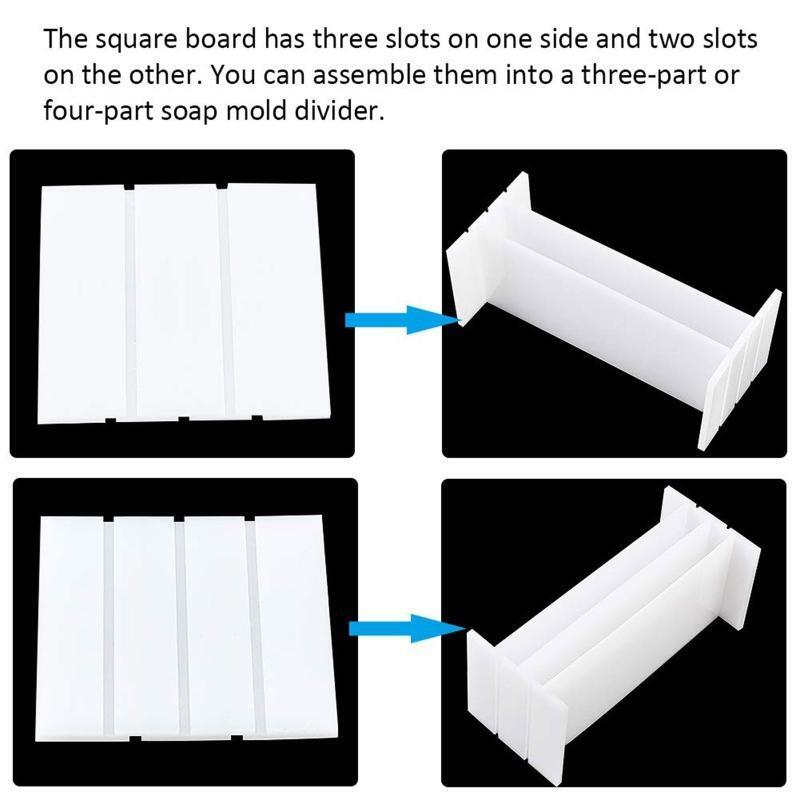 Silicone Loaf Soap Mold Dividers White Mould DIY Handmade Swirl Making Tool Gift