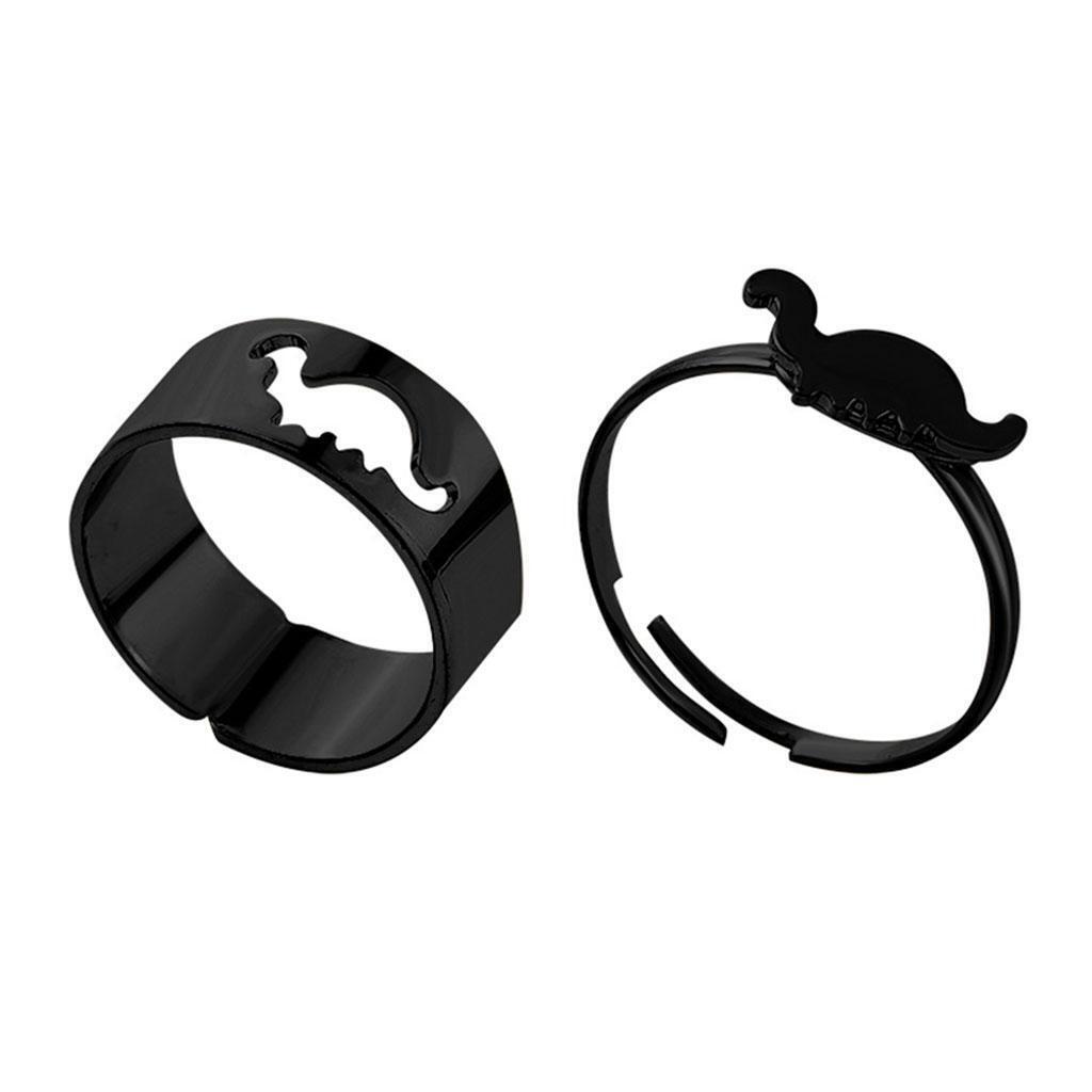 2x Matching Dinosaur Couple Rings Set Stackable Band Rings  for