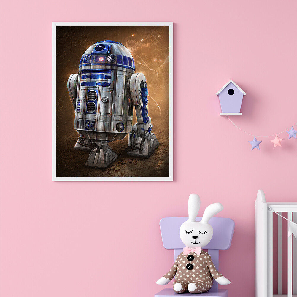 robot Full Round Drill Diamond Painting 5D DIY Rhinestone Art