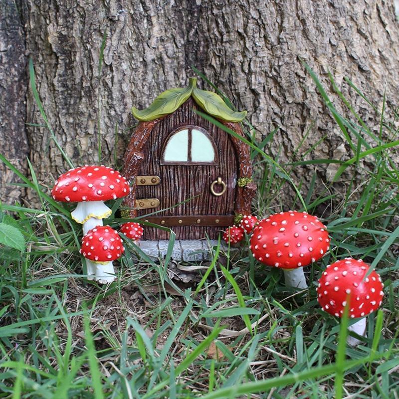 Mushroom Ornament Durable Garden Decoration Indoor Outdoor Ornament Wear Resist