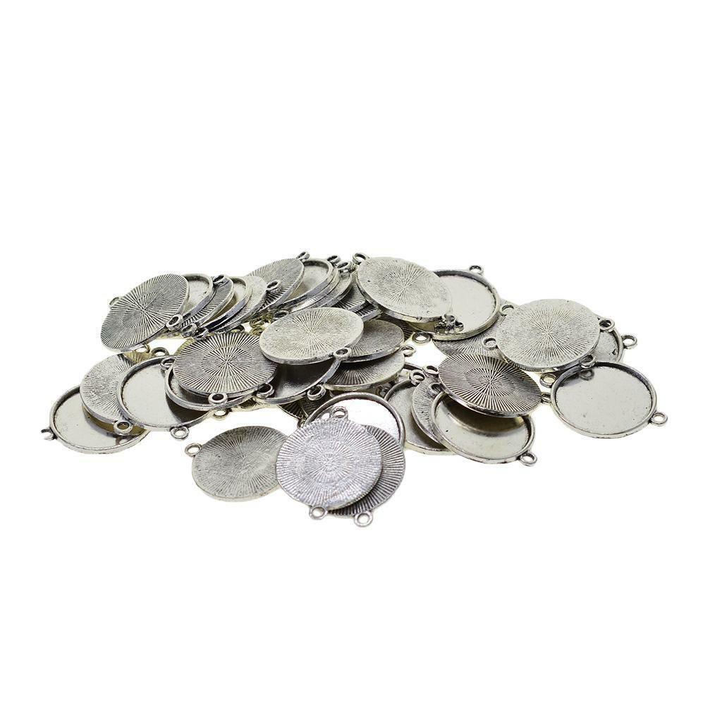 100 Pcs Round Blank Plain Bezel 16mm 18mm Cabochon Trays Pendant Crafting