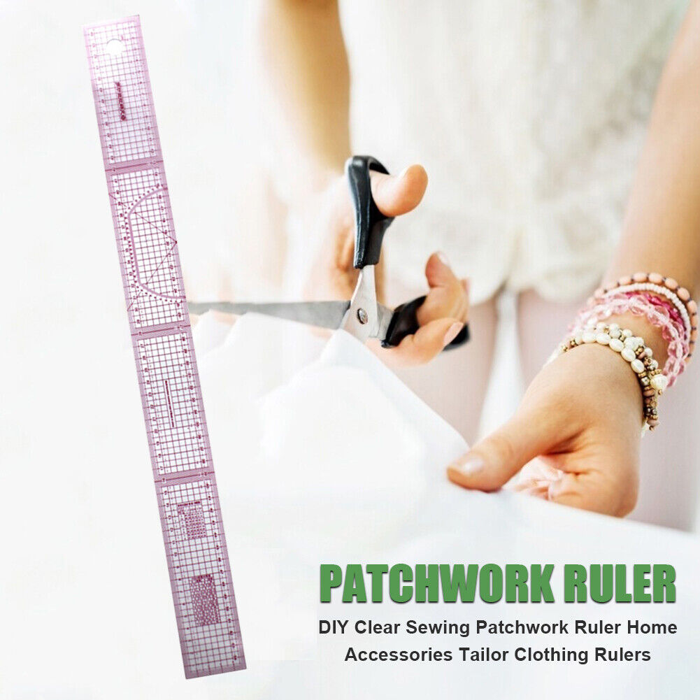 Plastic Sewing Tailor Double Side Straight Ruler Yardstick Patchwork Ruler