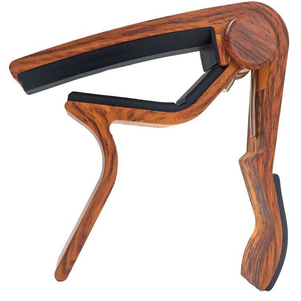 Metal Ukulele Quick Change Guitar Capo Wood Grain Clamp Tone Changing Clip