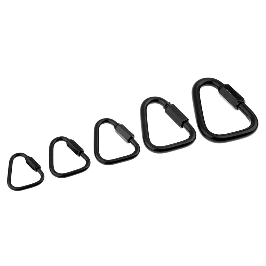 Triangle Stainless Steel Carabiner Outdoor Camping Keychain   4mm