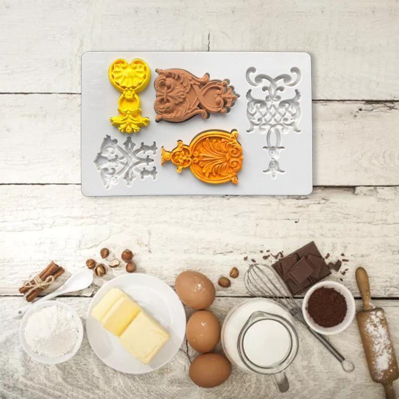 Flower Silicone Mold Chocolate Lollipop Mold Cake Decoration Mold Christmas