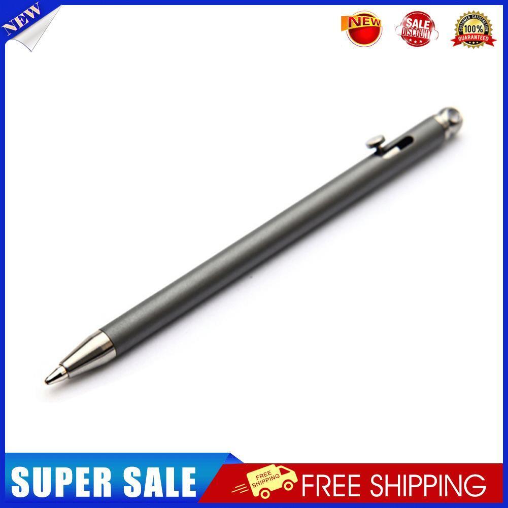Portable Mini Titanium Ballpoint Pen Outdoor Metal Signature Pens (Gray)