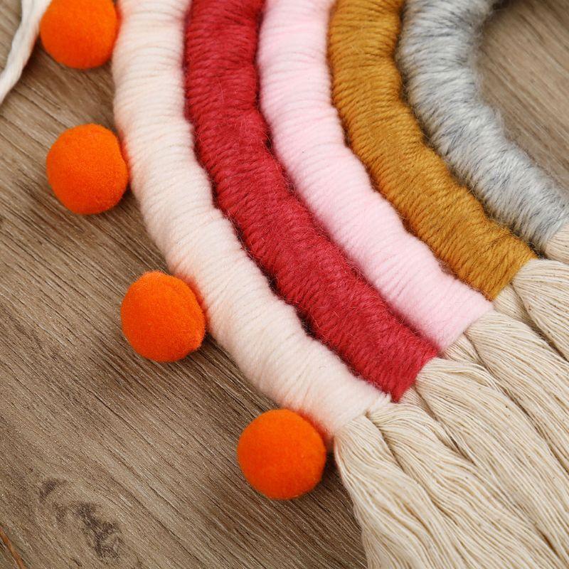 Rainbow Handmade Weaving Ornament Nordic Simple Kid Room Wall Decoration Hanging