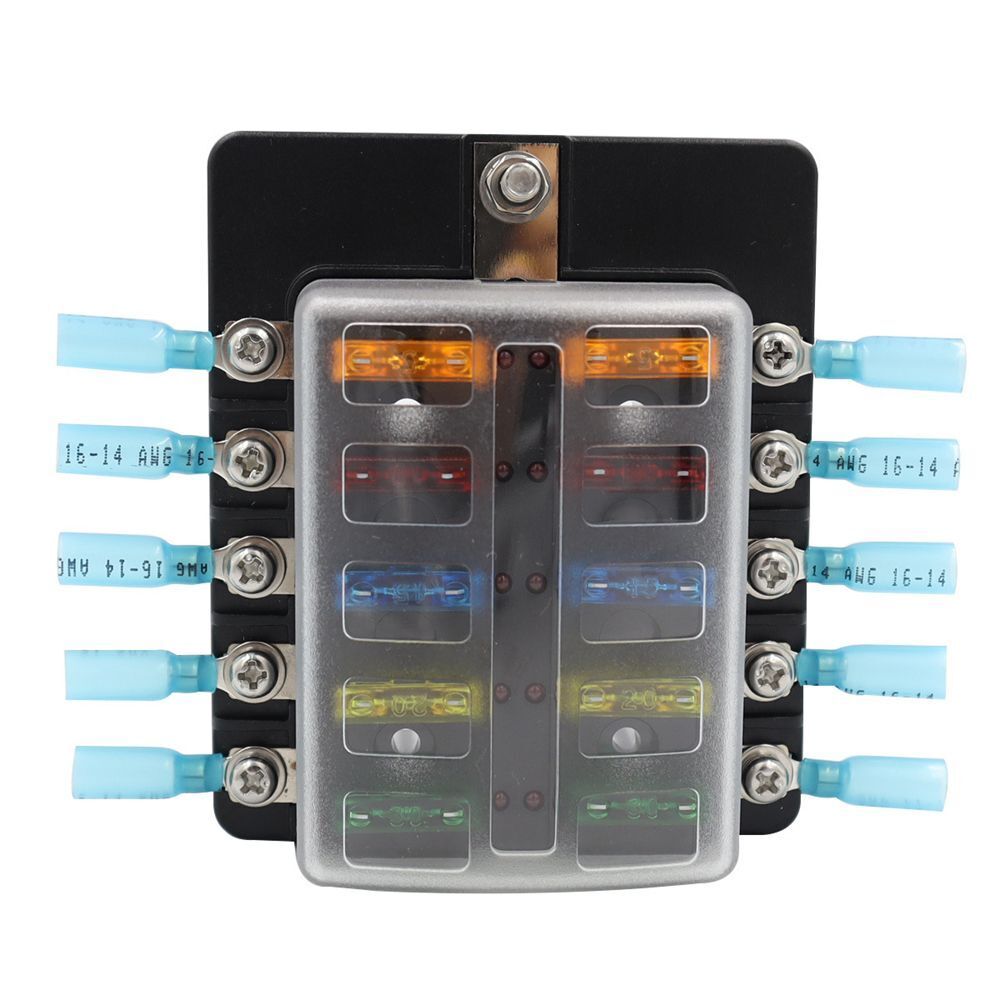 Bus for Truck Car Accessory Blade Fuse Holder Block Fuse Box Plastic Cover