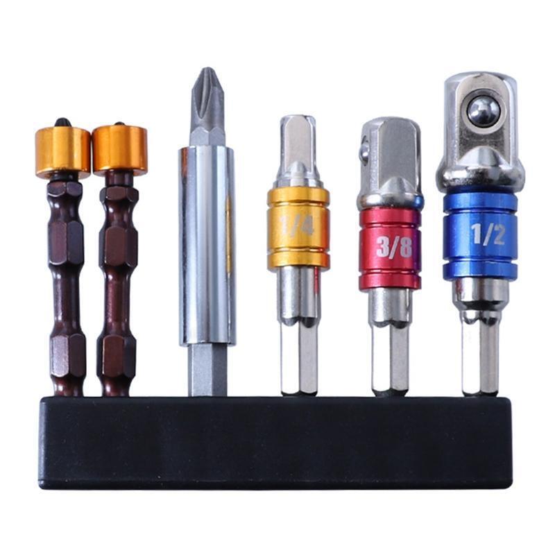 Universal Drill Bit Holder Flexible Drill Bit Extension Rod Set  Carbon Steel