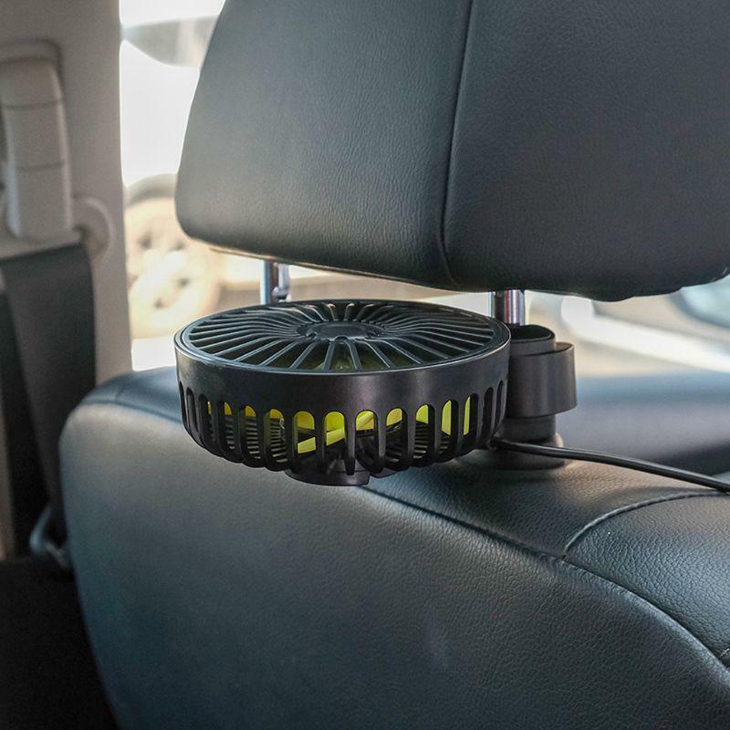 Car Back Rear Seat Headrest 3 Speed USB Fan Air Cooling Fan for SUV Truck Auto