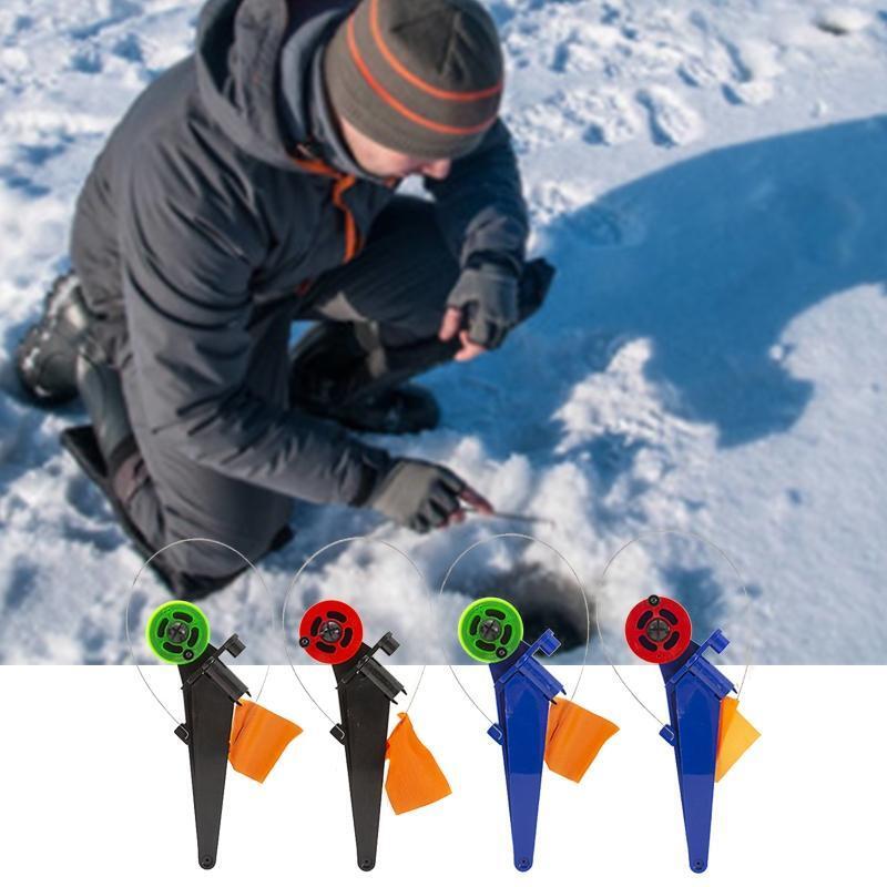Portable Ice Fishing Rod Tip Up W/ Flag Marker Pole Indicator Winter Equipment