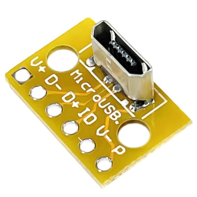 Aluminum Test Boards Vertical Micro USB Female Connector Breakout Module
