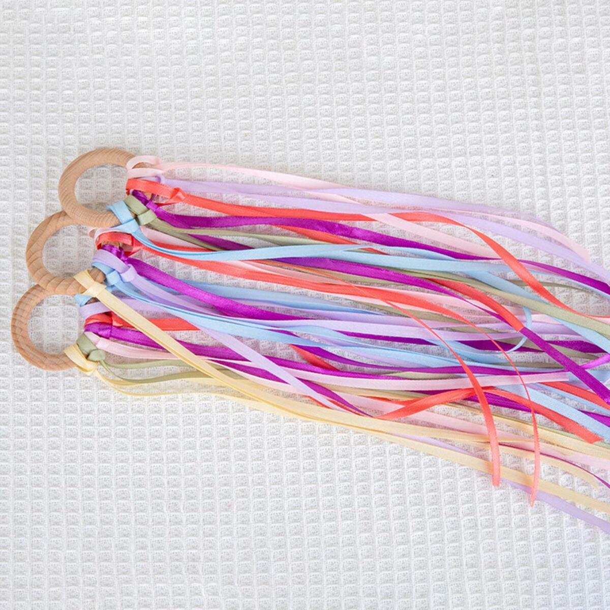 3x Rainbow Ribbon Sensory  Party Favors  Ribbon Kite for Children