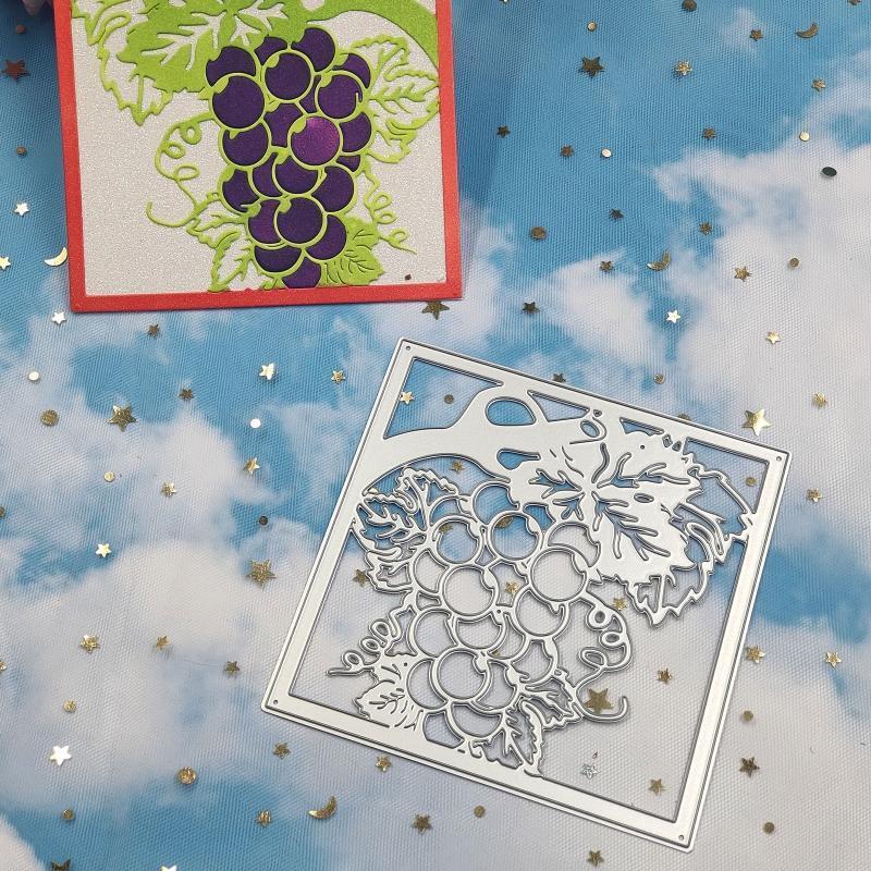 Hollow Grape Leaves Metal Cutting Dies Handmade Birthday Greeting Card Decor