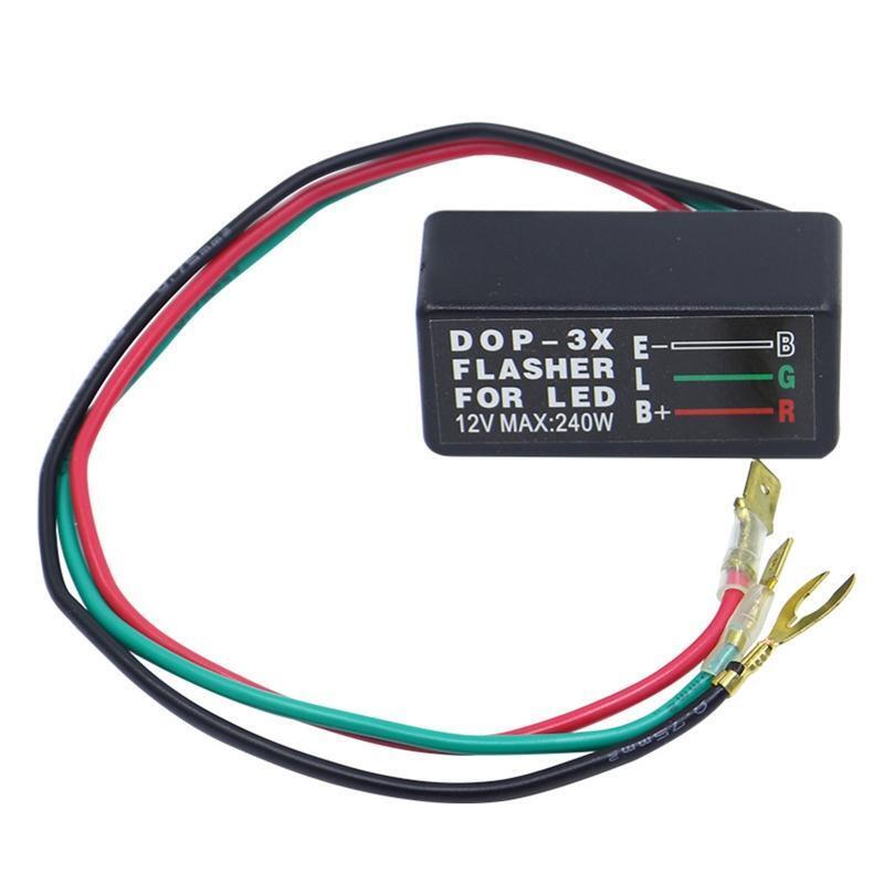 3 Pin LED Light Flasher Relay Motorcycle Turn Signal Indicator Hyper Fast Blink-