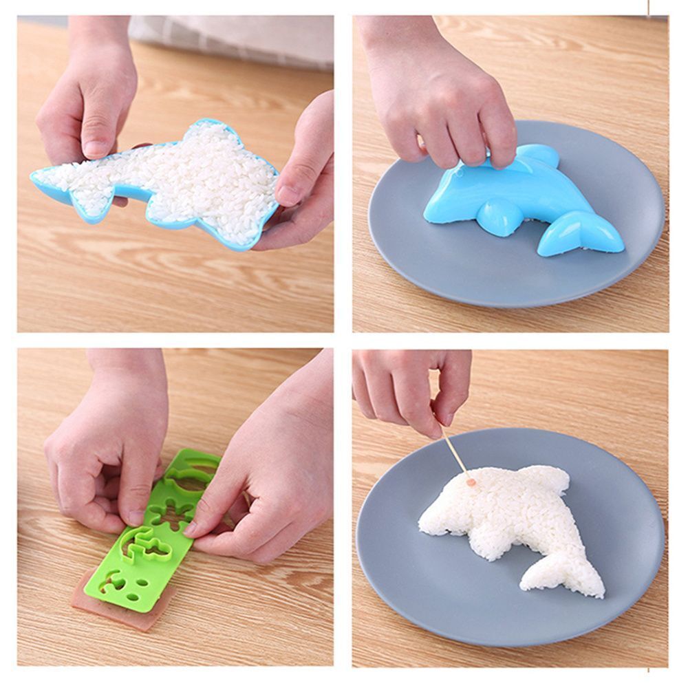 Tools Bunny Dolphin Cartoon Sushi Tool Embossing Moulds Sushi Mould Rice Mold