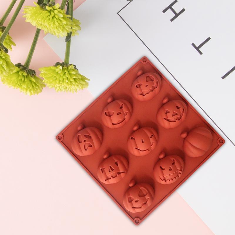 9 Cavities Pumpkin Shape Muffin Pan Quick Release Cupcake Tray Cookie Maker Pan