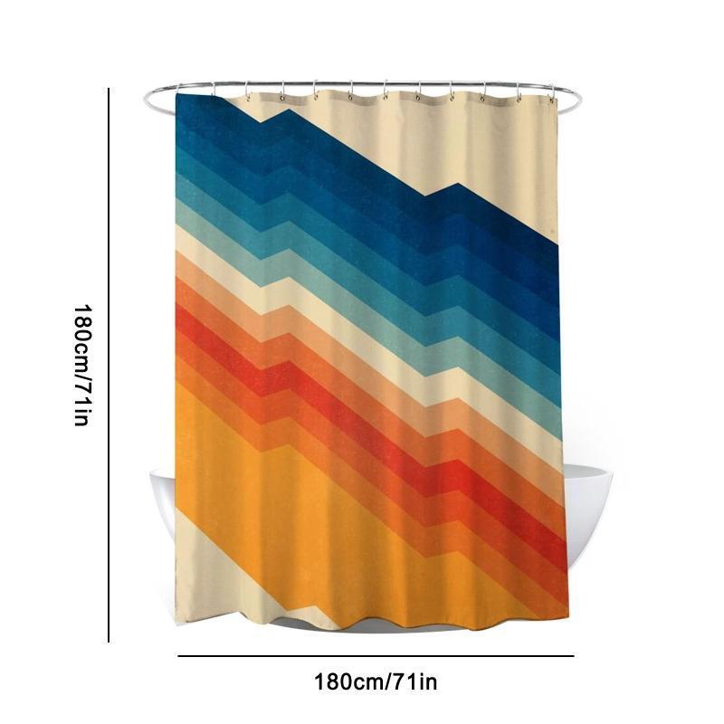 Morandi Color Shower Curtain Waterproof Mould Proof Polyester Bath Supplies