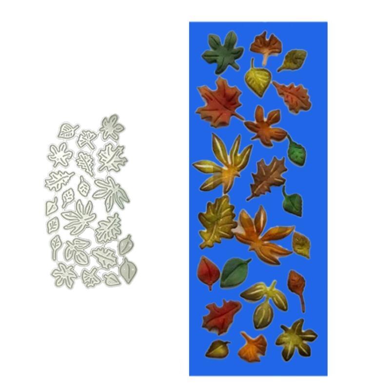 Leaves Cutting Dies Plant Leaf Embossing Die Cuts Templates for Gift Card Making