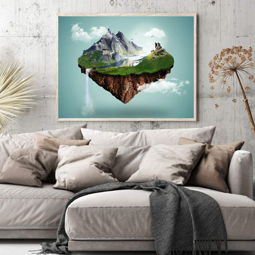 DIY 5D Diamond Painting Full Square Mosaic Aerial Landscape House Pictures