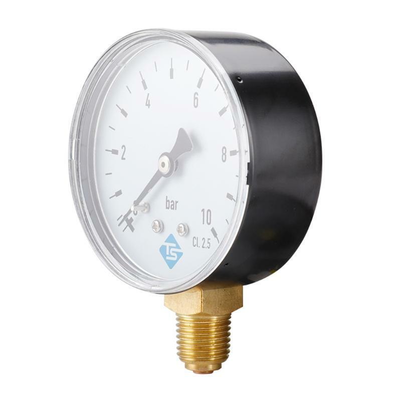 Pressure Gauge Stainless Steel+Copper 1/4 NPT Thread Water Pressure Meter 60mm