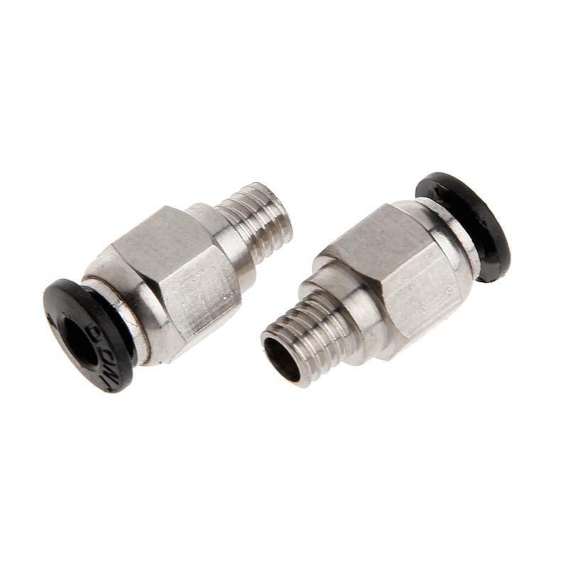 5Pcs Pneumatic Fittings PC4-M6 Bore 4mm For 4mm PTFE Tube Connector Coupler