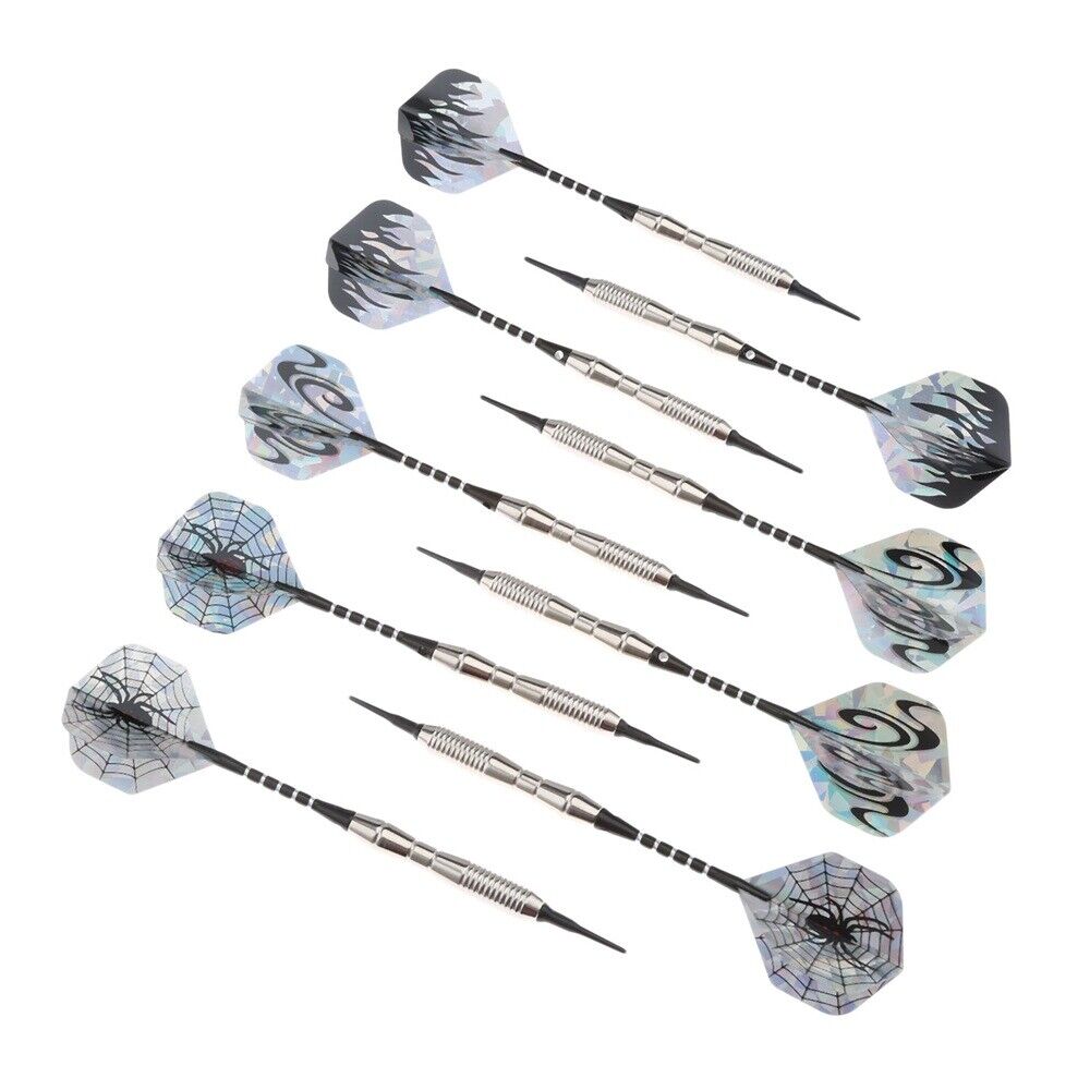 9 Pcs Durable Use Kit Aluminium 18g Soft Tip Dart With Steel Barrel Dart Shaft