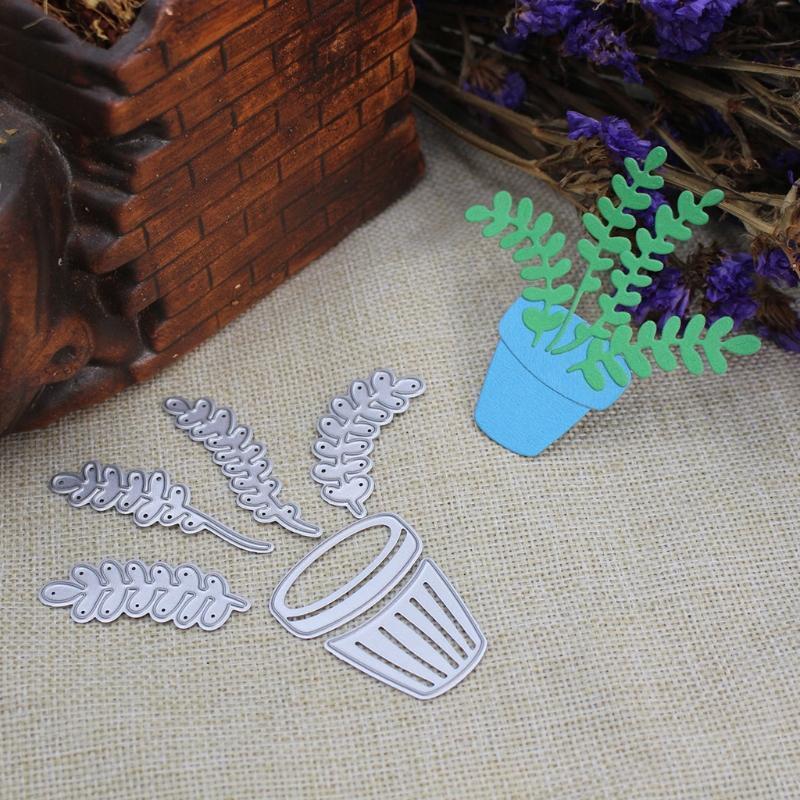 Flowerpot Cutting Dies Stencils Scrapbook Album Paper Card Embossing DIY Craft
