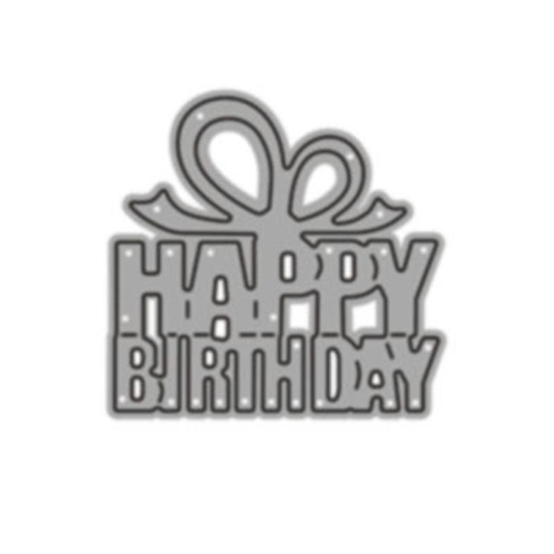 Happy Birthday Letters Metal Cutting Dies Birthday Party Cards Making Tools