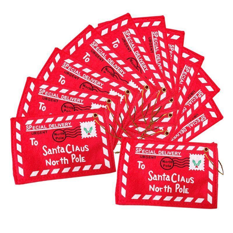 10 Pcs Envelope Ornaments Christmas Ornament Money Holder Christmas Card