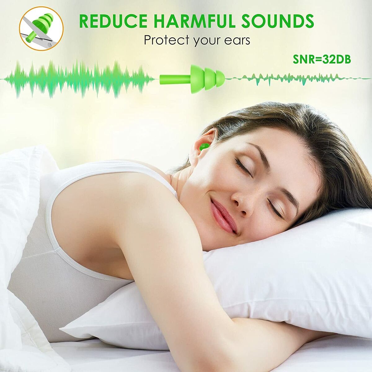 Soft Reusable Silicone Earplugs Waterproof Noise Sleep Ear Plugs Ear Plugs