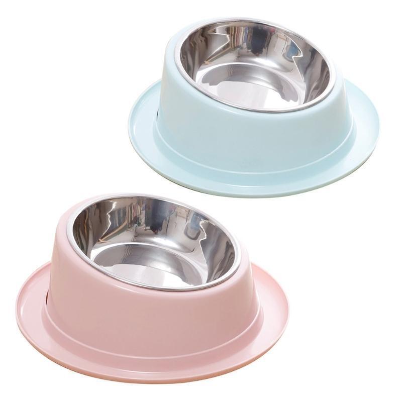 Kitty Bowl with Non-Spill Edge Raised Dog Cat Feeder Food Water Bowls Indoor