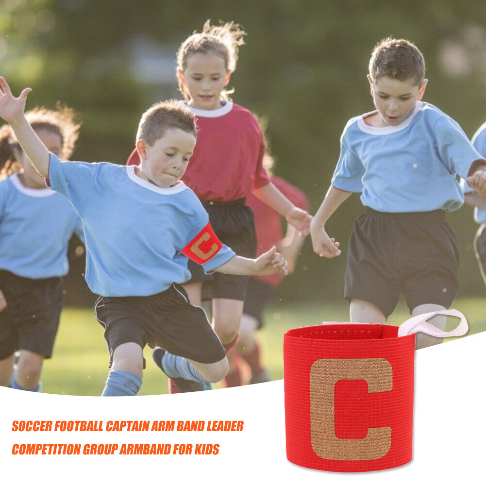 Soccer Football Captain Arm Band Leader Competition Armband for Kids (Red)