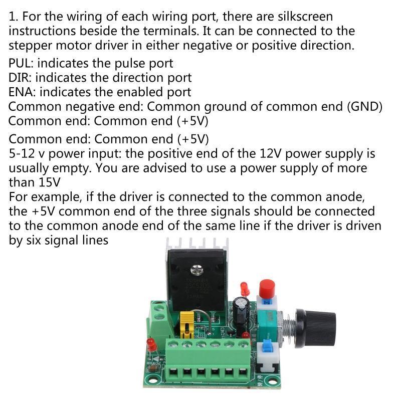 Stepper Motor Drive PWN Controller Signal Generator DC 5-12V/15-160V Adjustable