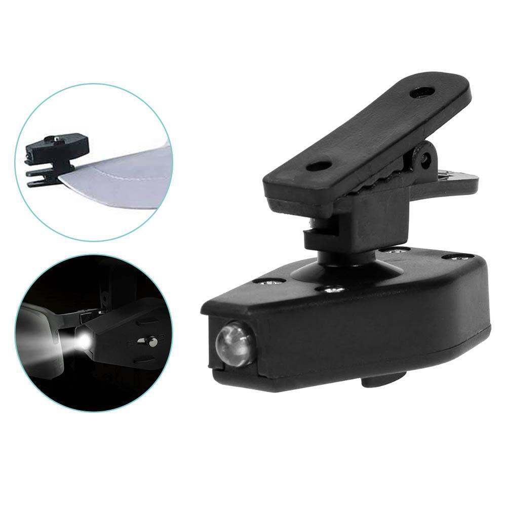 Mini LED Flashlight Clip-On Outdoor Fishing Glasses Light Book Reading Lamp