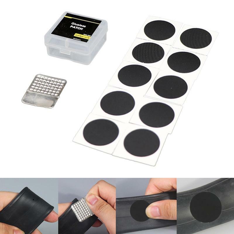10 Pieces MTB Tyre Tire Repair Patches Bicycle Inner Tire Glueless Chip Patches