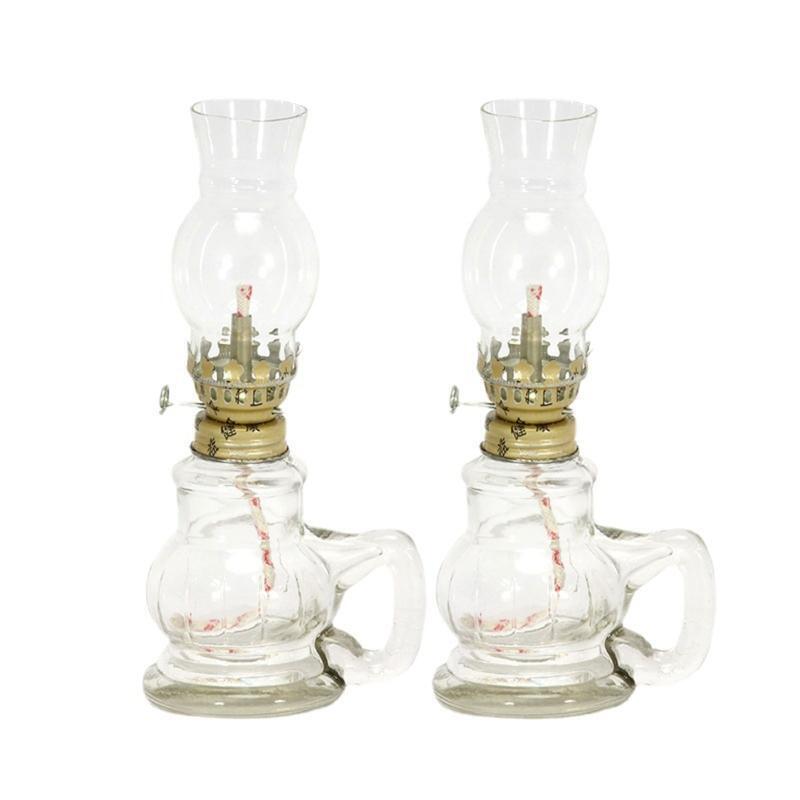 Exquisite Chamber Kerosene Lamp Clear Glass Kerosene Oil Lamp Lighting Lantern