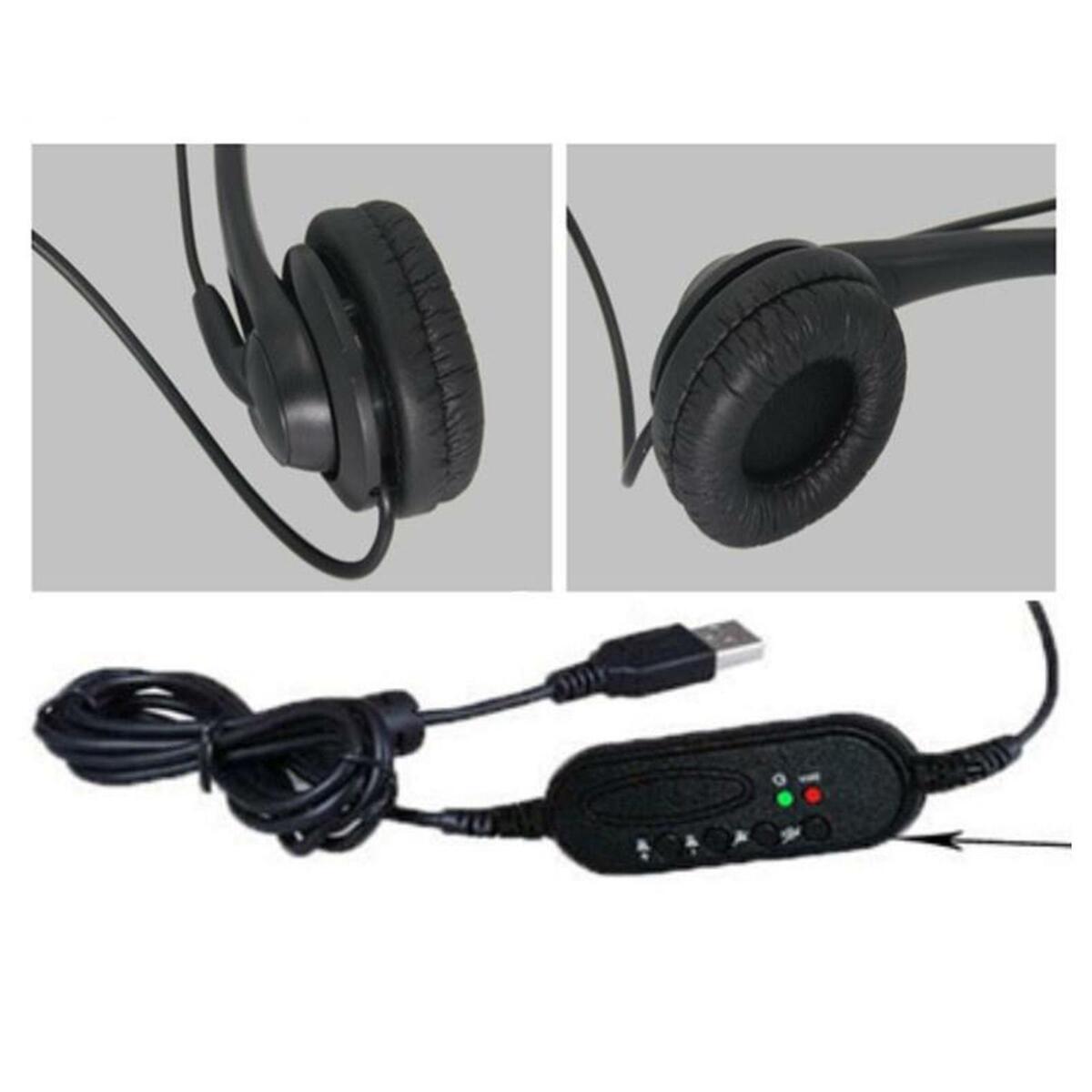 Laptop/PC Headset with Microphone Call Center USB Single Sided Ear Headphones