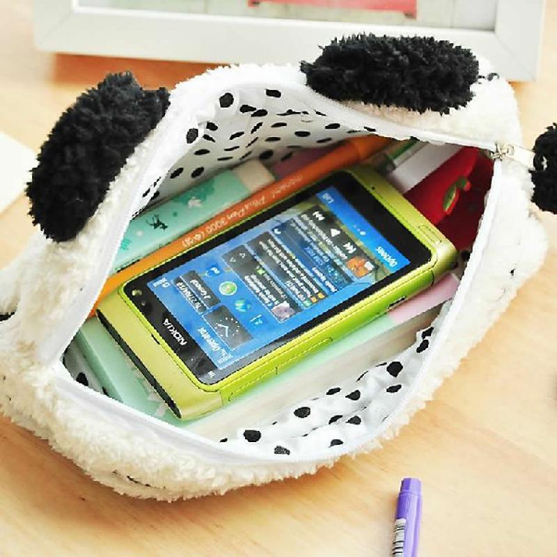 New Cute Soft Plush Case Panda Pencil Pen Bag Cosmetic Makeup Pouch Bag