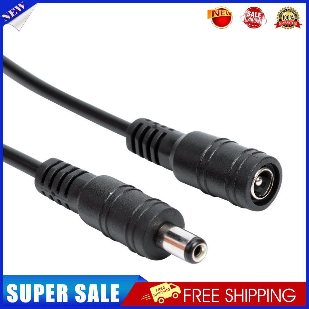 DC 5.5x2.1mm Male Female Extension Cable for CCTV Camera LED Strip (5m)
