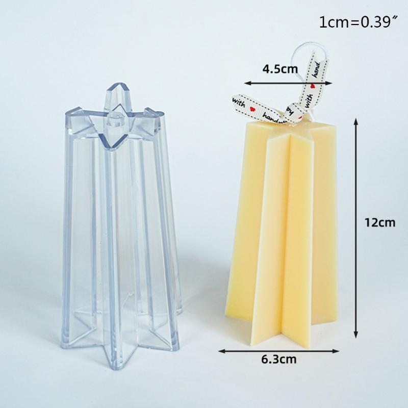 Six-pointed Star Tower Candle Mold Handmade Plastic Aromatherapy Candle Making