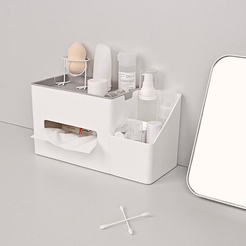 Tissue Box Multifunction Tissue Boxes Desktop Draw Paper Case Storage Container