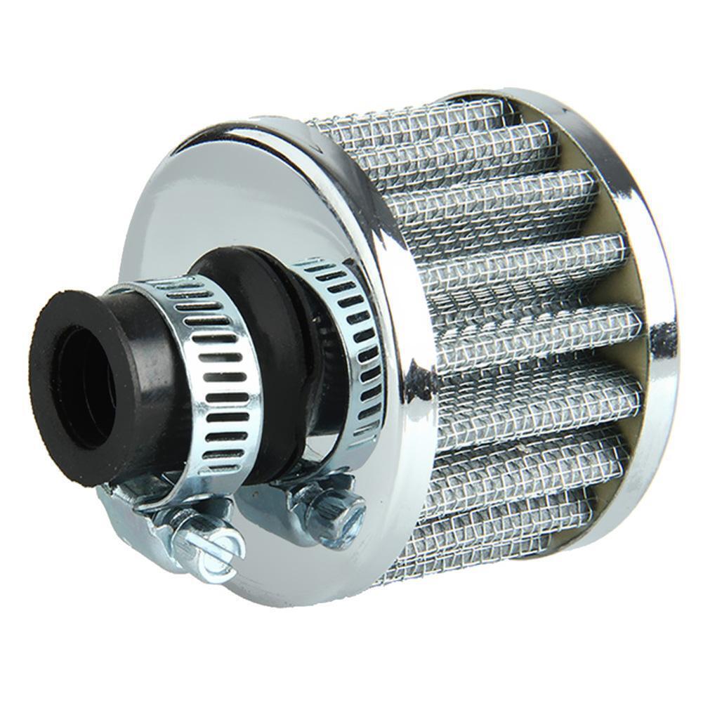 Details about  12mm Sliver Car Motor Cold Air Intake Filter Turbo Vent Cran