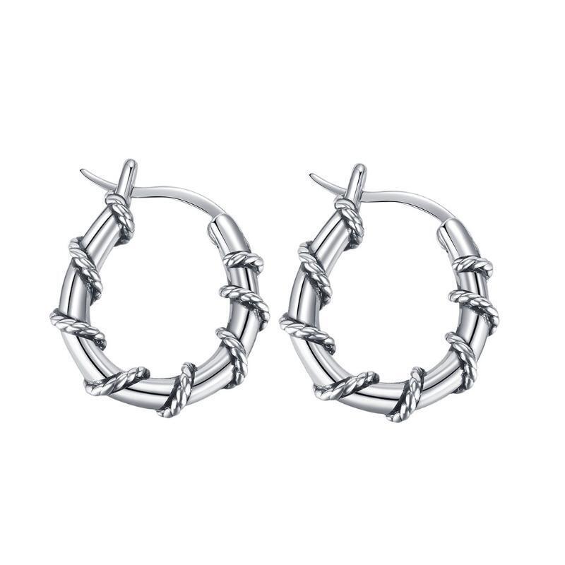 Titanium Steel Twist Hoop Earrings Commute/Dating New Year Fashion Accessories